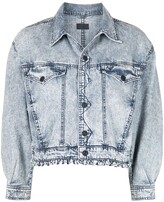 Thumbnail for your product : Mother The Fly Away Ruffle denim jacket