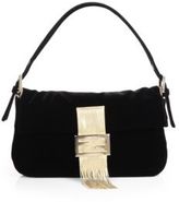 Thumbnail for your product : Fendi Velvet Baguette Medium Shoulder Bag