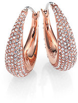 Thumbnail for your product : Michael Kors Brilliance Statement Pavé Rose Goldtone Huggie Hoop Earrings/0.9