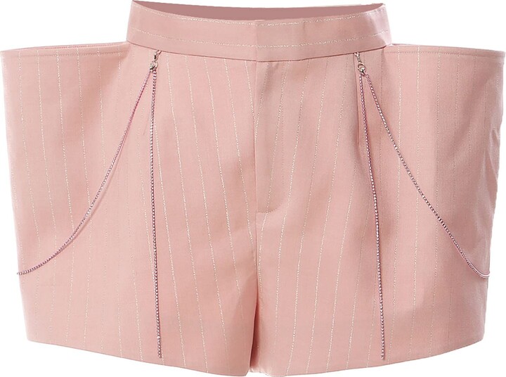 DolceTiger Cycling Shorts Women Drill Strip Domineering Exaggerated