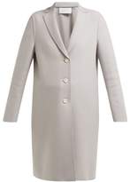 Thumbnail for your product : Harris Wharf London Single Breasted Pressed Wool Coat - Womens - Light Grey