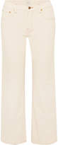 Thumbnail for your product : Khaite - Wendell Cropped High-rise Wide-leg Jeans - Ivory