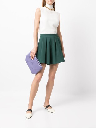 Emporio Armani Pleat-Detail Overlay-Skirt Shorts