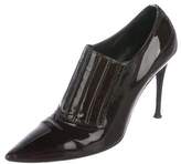 Thumbnail for your product : Valentino Patent Leather Booties Brown Patent Leather Booties