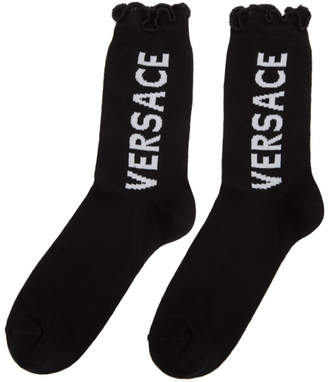 Versace Black Ruffles Socks