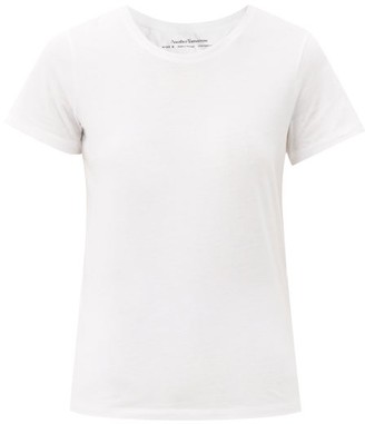 ANOTHER TOMORROW Round-neck Organic-cotton T-shirt - White