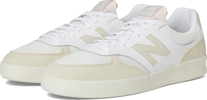 New Balance Classics 300 Court Shoes White/Sea Salt : US Men's 7 - Women's 8.5 Medium Suede/Synthetic