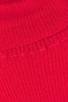 Thumbnail for your product : Meryll Rogge Ribbed Wool Turtleneck Sweater - Red