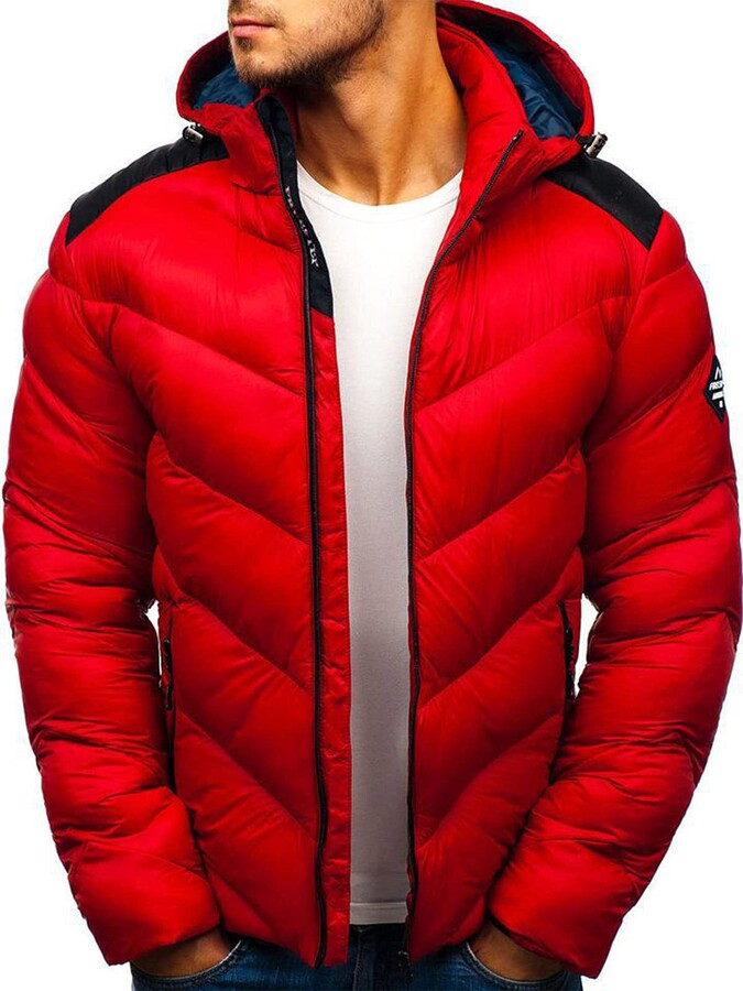 Lieikic Men's quilted jacket lightweight transition jacket down jacket
