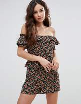 Thumbnail for your product : Fashion Union Off The Shoulder Romper In Floral