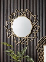 Thumbnail for your product : Hometown Interiors Charlton Round Mirror - Gold
