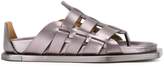 Thumbnail for your product : Rick Owens laminated flat sandal