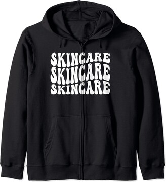 Skincare Groovy Skin Care Estheticians Skincare Skin Care Esthetician Retro Skincare Zip Hoodie