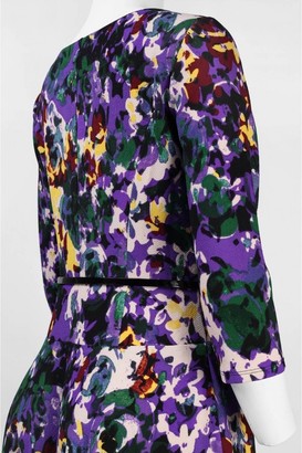 Kasper 10583254 Floral Print Knit Dress