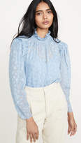 Thumbnail for your product : Rebecca Taylor Long Sleeve Leo Clip Top