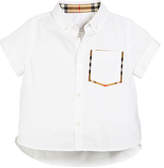Thumbnail for your product : Burberry Harry Short-Sleeve Check-Trim Pocket Shirt, Size 3-14