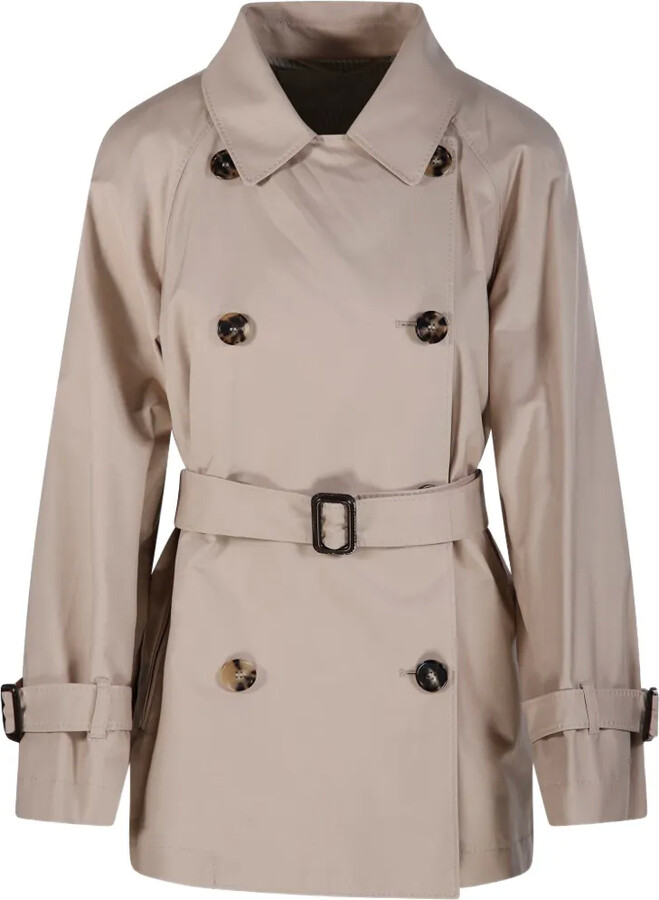 Calle belted double-breasted trench coat