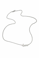 Thumbnail for your product : Jennifer Zeuner Jewelry Addison Cursive Love Necklace in Silver
