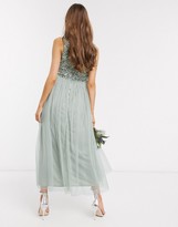 maya bridesmaid sleeveless midaxi tulle dress