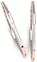 Thumbnail for your product : Ice 1 CT TW Diamond 14K Rose Gold Three-Quarter Hoop Earrings