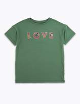 Thumbnail for your product : Marks and Spencer Love Slogan T-Shirt (6-16 Years)