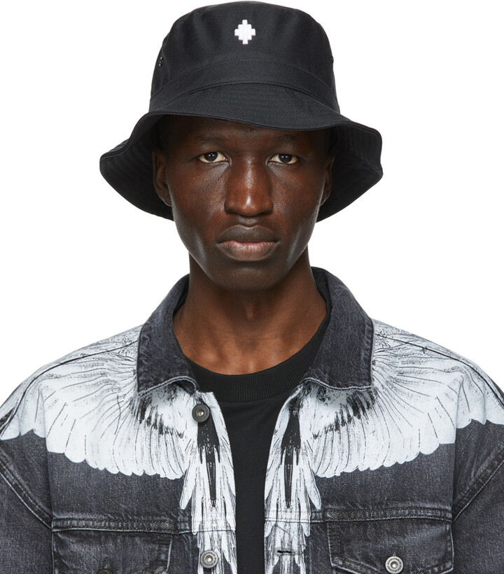 Marcelo Burlon County of Milan Black Starter Black Label Edition Cross  Bucket Hat - ShopStyle