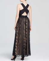 Thumbnail for your product : ABS by Allen Schwartz Gown - Sleeveless Lace Cutout Open Back