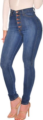 High Waisted Dark Denim Skinny Jeans | Shop the world's largest collection  of fashion | ShopStyle UK