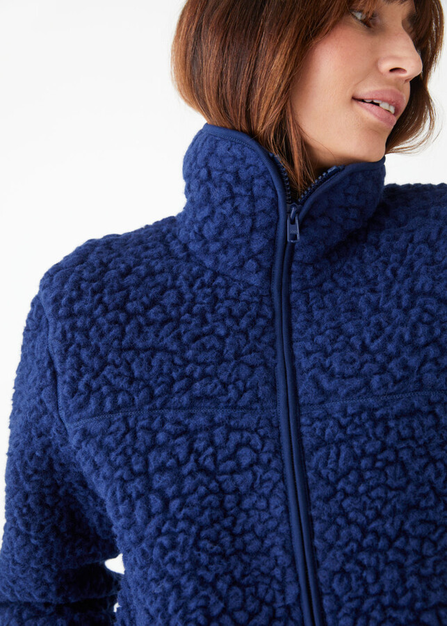 womens oversized fleece jacket