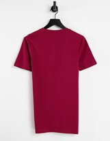 Thumbnail for your product : ASOS DESIGN muscle fit t-shirt with deep v neck in burgundy