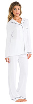 Thumbnail for your product : Only Hearts Organic Cotton Piped Pajama Set