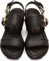 Thumbnail for your product : Giuseppe Zanotti Black Leather Slingback Elma Sandals