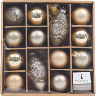 TJMAXX 14Pk Mixed Glass Ornaments