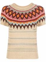 Thumbnail for your product : Polo Ralph Lauren Jacquard-Knit Short-Sleeve Sweater