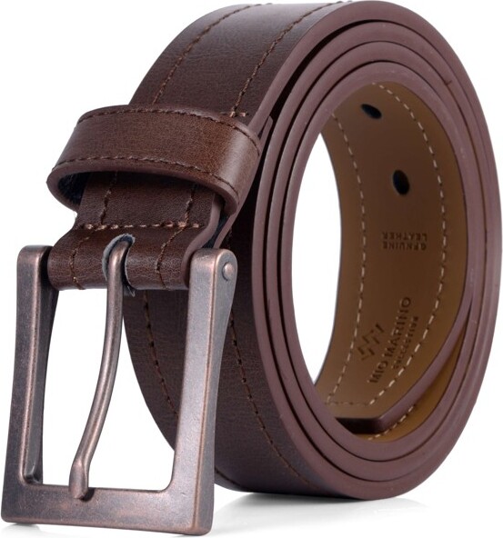Swissgear Reversible Solid Buckle Leather Belt - Black Brown