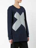 Thumbnail for your product : Norma Kamali reflective 'x' boyfriend sweatshirt