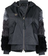 Thumbnail for your product : Mr & Mrs Italy Feather Sleeve Bomber Jacket