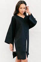 Thumbnail for your product : Urban Outfitters Urban Renewal Mixed Business Side Slit Button-Front Tunic
