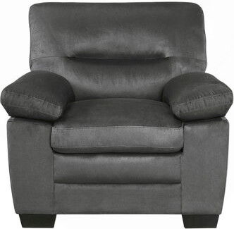 Latitude Run Sleek Design Living Room Furniture 1Pc Chair Dark Gray Fabric Upholstered Comfortable Plush Seating