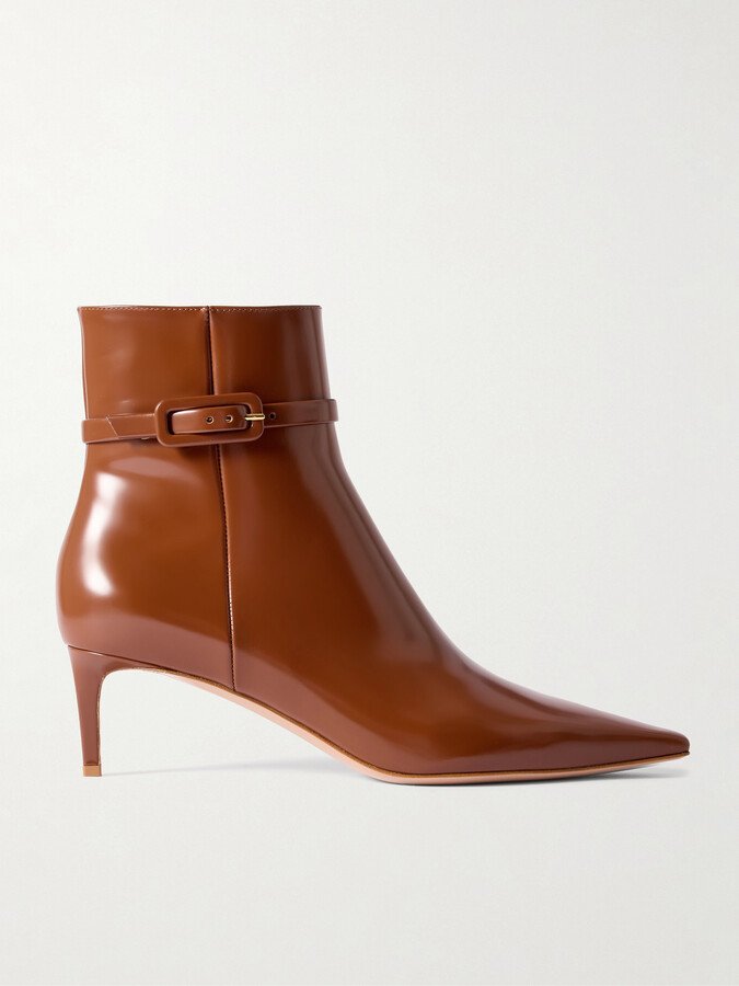 Gianvito Rossi Tokio 55 Leather Ankle Boots - Brown