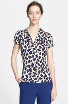Thumbnail for your product : St. John Ombré Leopard Print Jersey Tee