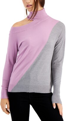 Willow Drive Colorblocked Cold-Shoulder Sweater