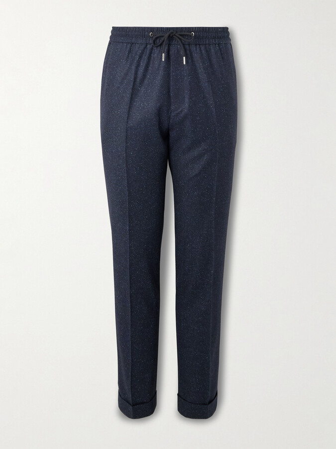 Paul Smith Tapered Wool-Blend Drawstring Suit Trousers