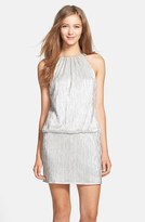 Thumbnail for your product : Laundry by Shelli Segal Embellished Metallic Blouson Dress