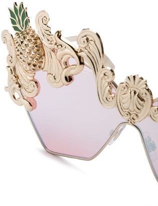 Dolce & Gabbana Eyewear Cat Eye Pineapple Sunglasses