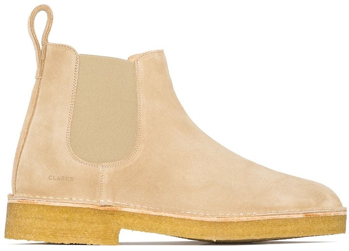 clarks suede chelsea boots