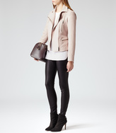 Thumbnail for your product : Reiss Mona TEXTURED LEATHER JACKET
