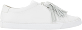 Thumbnail for your product : Loeffler Randall Logan Tassel Leather Sneakers White 2 10.5