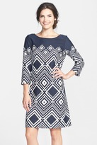 Thumbnail for your product : Taylor Dresses Graphic Print Ponte Shift Dress
