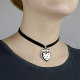 Thumbnail for your product : Tales From The Earth Sterling Silver Secret Love Poem On A Velvet Choker